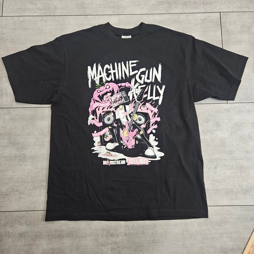 Machine Gun Kelly Mainstream Sellout Tour 2022 T-Shirt Shaka Wear Black XL MGK